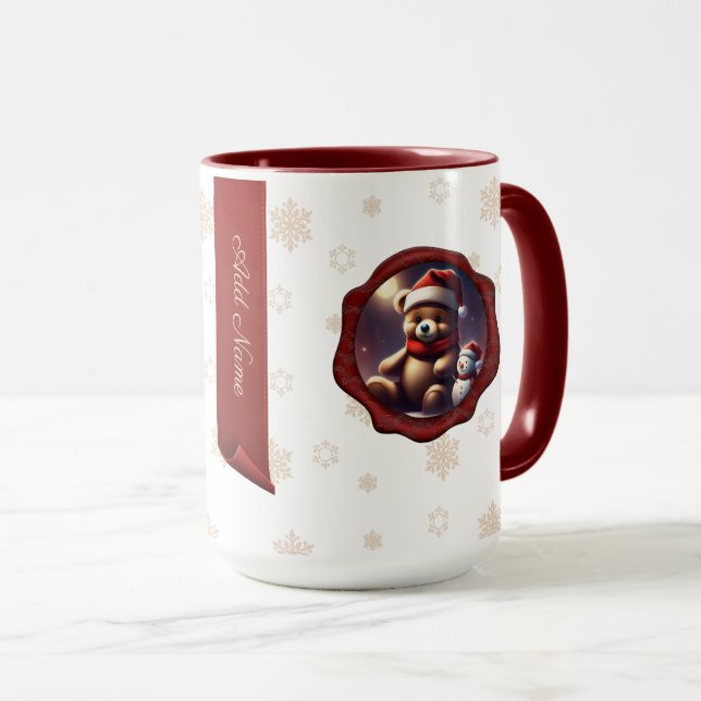 Taza Pancarta personalizada de Teddy Friend (Anverso derecho)