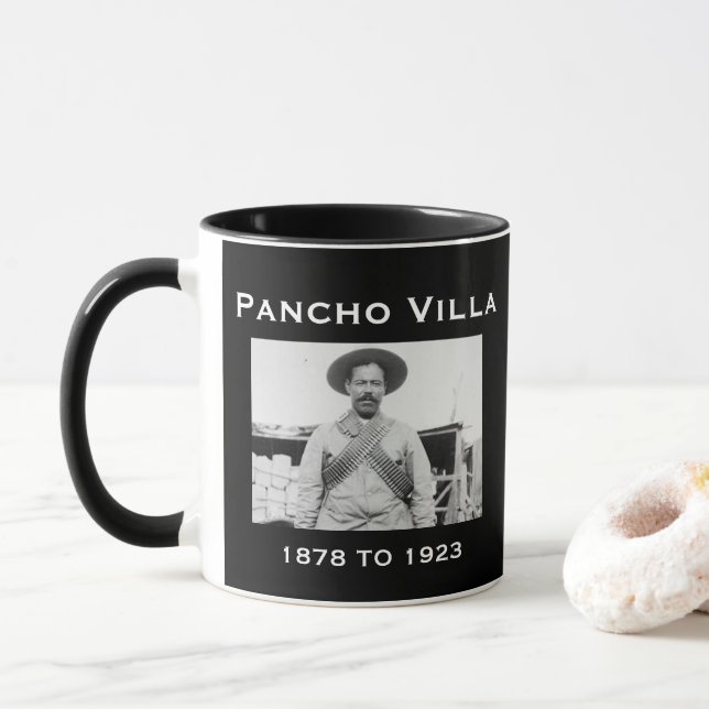 Taza Pancho Villa de México retrato Mug (Con donut)