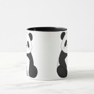 Taza Panda blanco y negro Kawaii