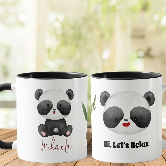 Taza Panda Cute Watercolor (Subido por el creador)