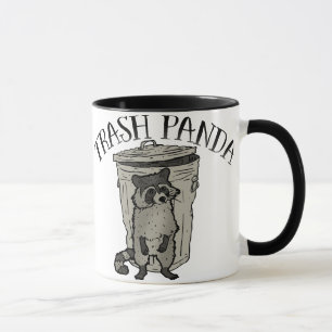 Taza Panda de la basura del mapache