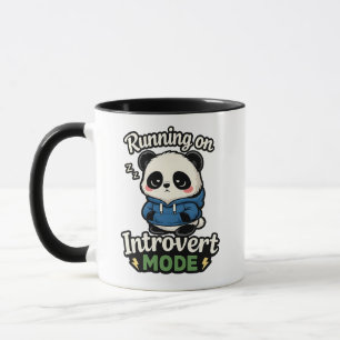 Taza Panda en Modo Introvertido Funcionando
