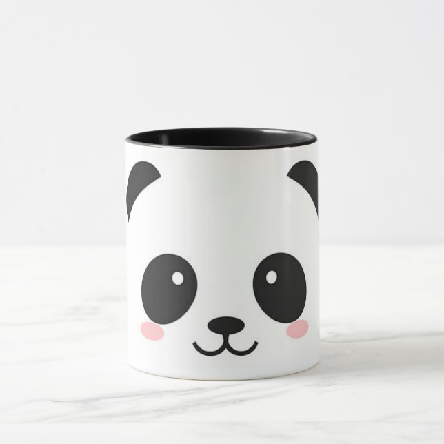 Taza Panda feliz linda de la cara (Centro)