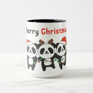 Taza Panda Navidades Animales Pandas Feliz Navidad