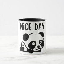 Panda Playtime Cute Panda Cup para una pequeña ave