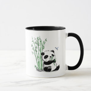 Taza Panda que come el bambú