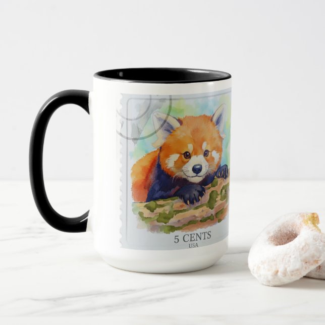 Taza Panda rojo (Con donut)