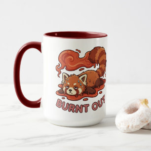 Taza Panda Rojo "Quemado" Relatable – Estética Dulce De