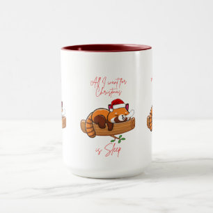 Taza Panda rojo: Todo lo que quiero para los Navidades 