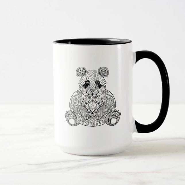 Taza Panda tribal inspirada (Derecha)