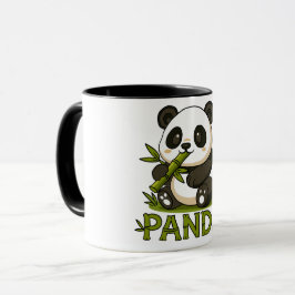 Taza panda y bambú