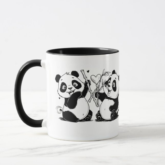 Taza Pandas en acción cardíaca: El día de San Valentín  (Izquierda)