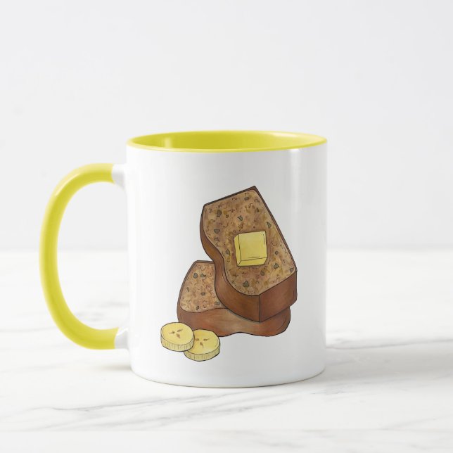 Taza Panecillos de pan de pan de banana Mantequilla de  (Izquierda)