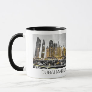 Taza Panorama de Vintage de Dubai Marina City UAE