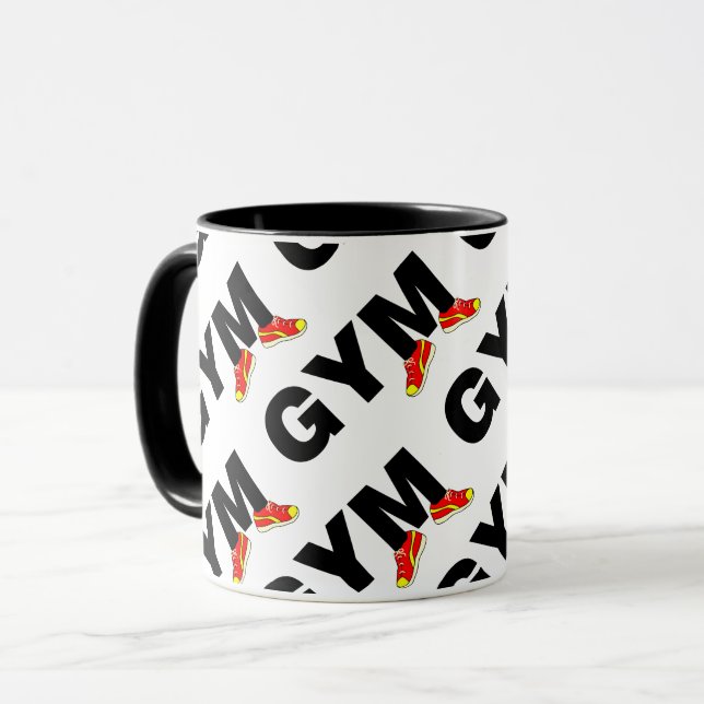 Taza Panoramas de texto para gimnasios. (Anverso izquierdo)