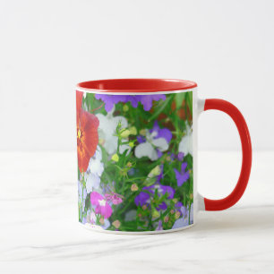 TAZA PANSÍAS ROJAS (Y OTRAS PEQUEÑAS FLORES)
