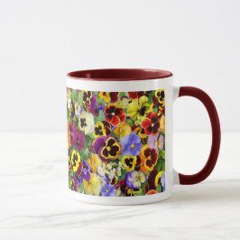 Taza Pansies de bonito