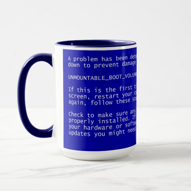 Taza Pantalla azul de Windows de la muerte - BSOD - Mug (Izquierda)