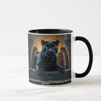Taza Pantera negra y templo tailandés