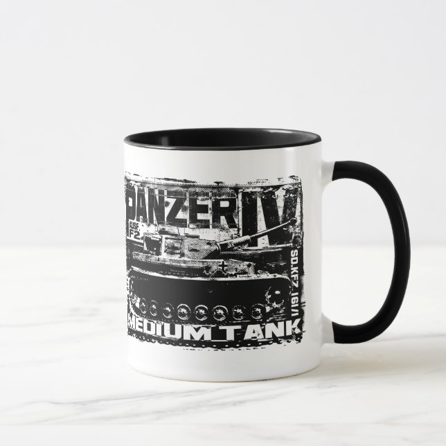Taza Panzer IV 11 oz Ringer Mug (Derecha)