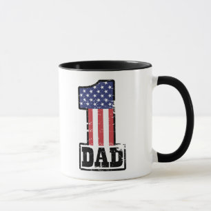 Taza Papá americano del número uno