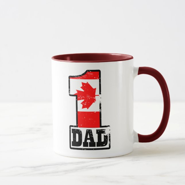 Taza Papá canadiense del número 1 (Derecha)