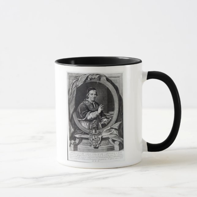 Taza Papa Clemente XIV, grabado por Domencio Cunego (Derecha)