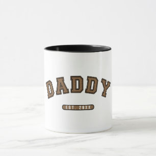 Taza Papa Cuero Marrón Est. Gráfica Establecida
