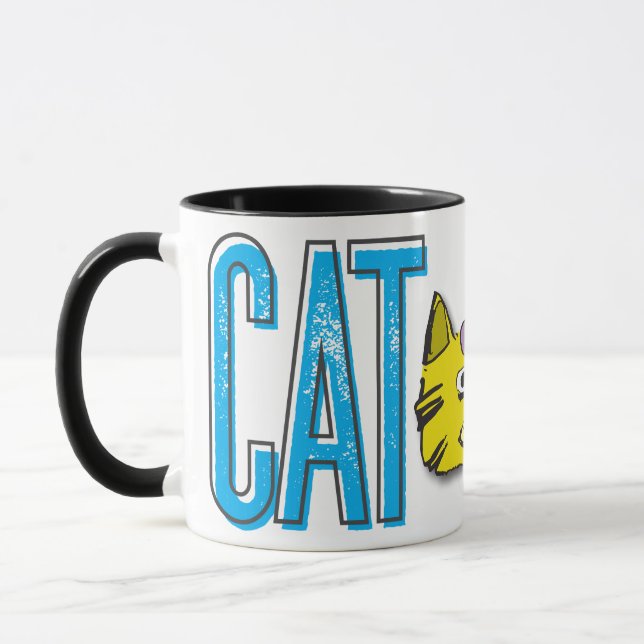 Taza Papá del gato retro Hip (Izquierda)
