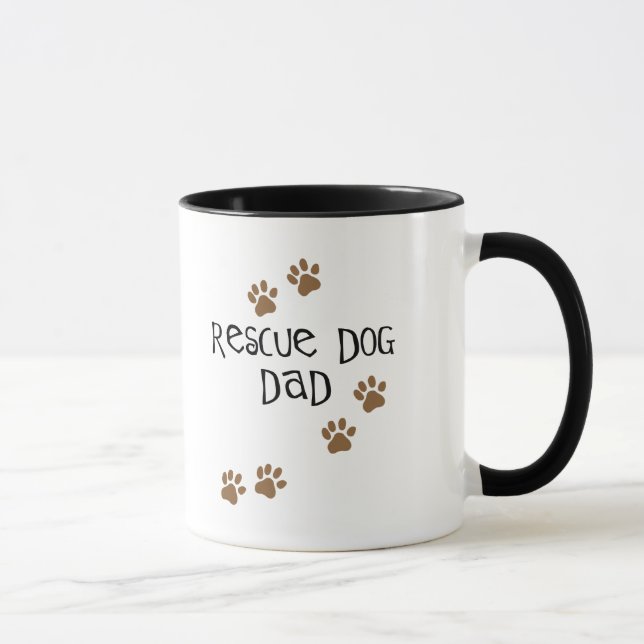 Taza Papá del perro del rescate (Derecha)