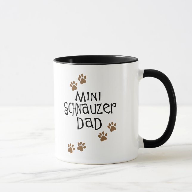 Taza Papá del Schnauzer miniatura (Derecha)