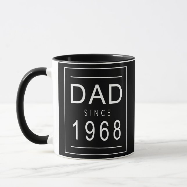 Taza Papá desde 1968 68 estética promocionada a papá (Izquierda)