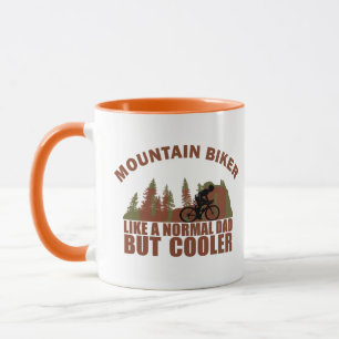 Taza Papá divertido en bicicleta de montaña