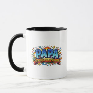 Taza Papa El Hombre El Mito La Leyenda Divertido Cómic
