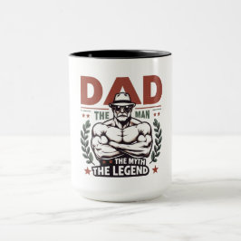 Taza Papá El Hombre El Mito La Leyenda Superhéroe Vinta