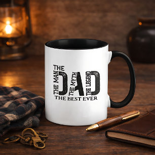 Taza Papá El Hombre El Mito La Leyenda Texto Personaliz