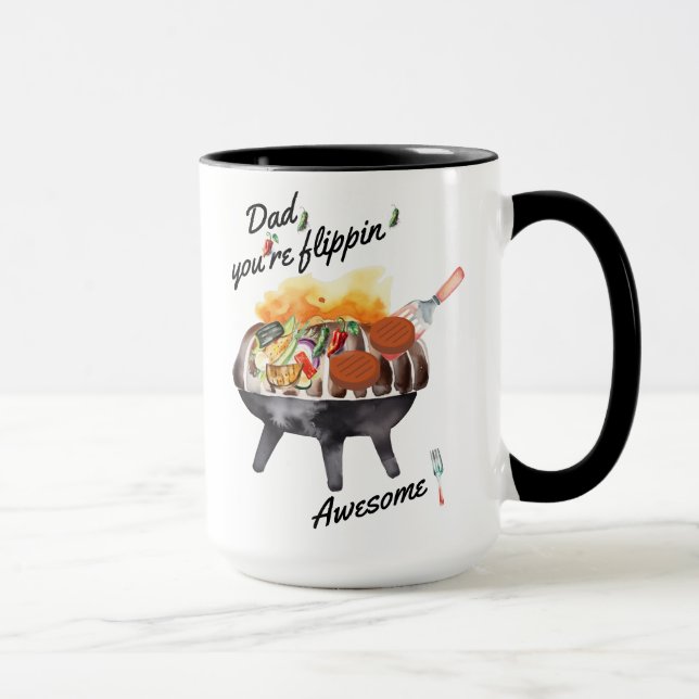 Taza "¡Papá, eres Flippin Awesome!" Café/té (Derecha)