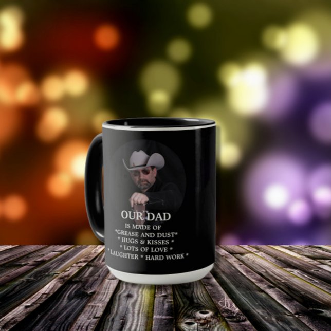 Taza Papá es Gorra y guitarra de pollos y grasas (Subido por el creador)