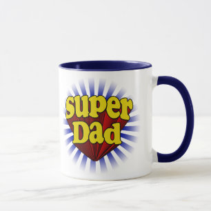 Taza Papá estupendo, rojo fresco/amarillo/día de padres