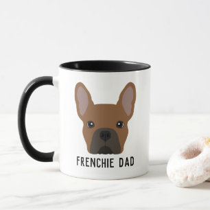 Taza Papa Frenchie Ciervo Rojo Bulldog Francés