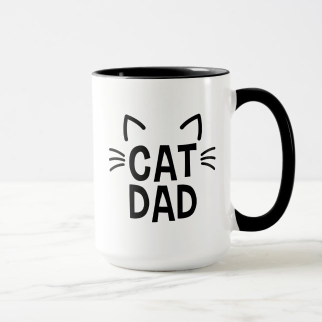 Taza Papá Gato Con Oídos Y Whiskers (Derecha)
