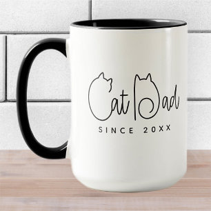 Taza Papá Gato Desde 20XX Moderno Simple Divertido Dive