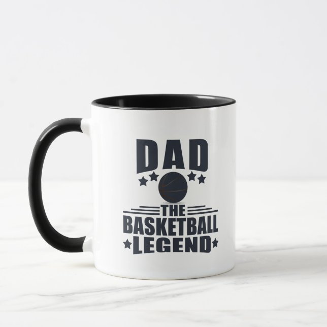 Taza Papá la leyenda del baloncesto divertidos regalos  (Izquierda)