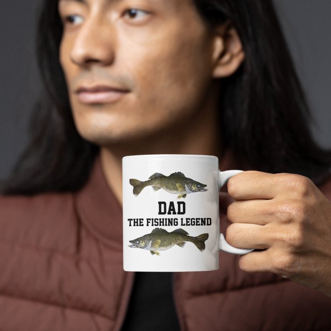 Taza Papá La Leyenda Pescador Walleye Padre Deportes (Subido por el creador)