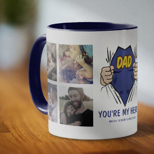 Taza Papá mi héroe feliz día del padre