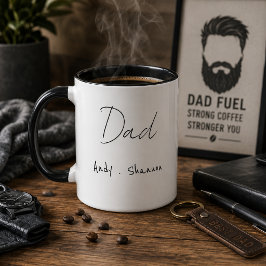 Taza Papá moderno | Nombres de los niños guión del Día