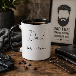 Taza Papá moderno | Nombres de niños guión del Día del