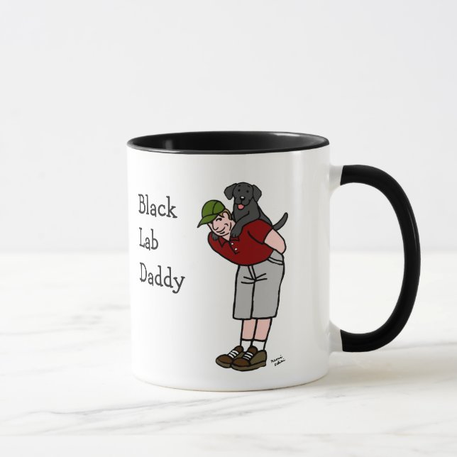 Taza Papá negro de Labrador (Derecha)