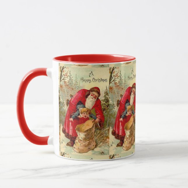 Taza Papá Noel de Navidad en la bolsa (Izquierda)