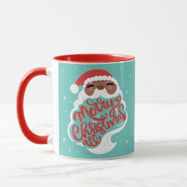 Taza Papá Noel | Feliz Navidad Todo | Azul turquesa